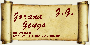 Gorana Gengo vizit kartica